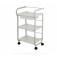 Part Metal Trolley with 3 Shelves and Drawer Tray (white)