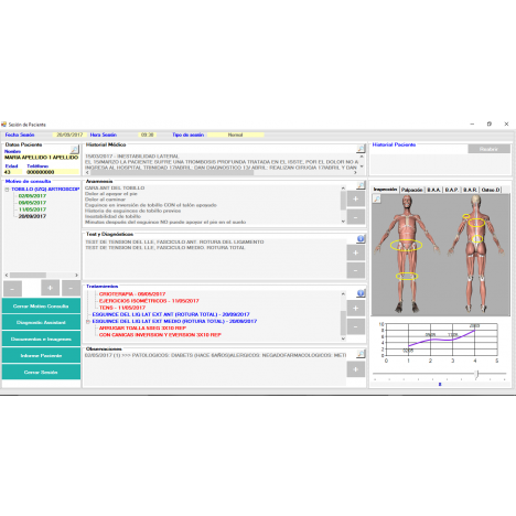 Logiciel pour ostéopathes et physiothérapeutes. Programme informatif