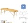 Brancard pliant Ecopostural réglable en bois naturel - 70x186 - C3608