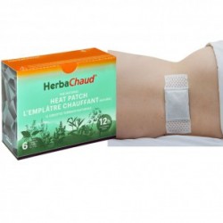 Herba Chaud Herbal Heat Patches TDP : mélange de plantes et de minéraux (6 pièces)