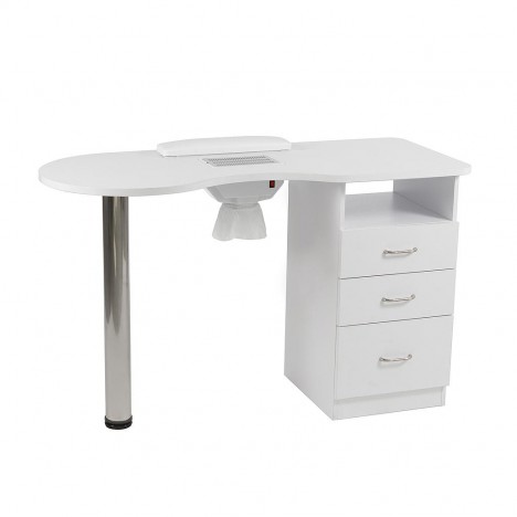 Table de manucure en bois blanc DIGIT