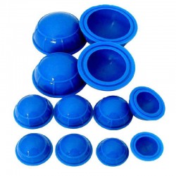 Kit de 12 ventouses en silicone bleu