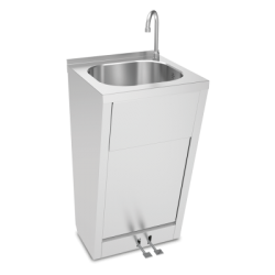 Lavabo avec double pédale d'eau chaude et froide