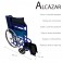 Fauteuil roulant pliant Alcazar. Grandes roues arrière, léger, orthopédique.