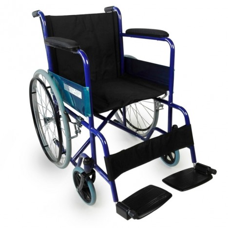 Fauteuil roulant pliant Alcazar. Grandes roues arrière, léger, orthopédique.