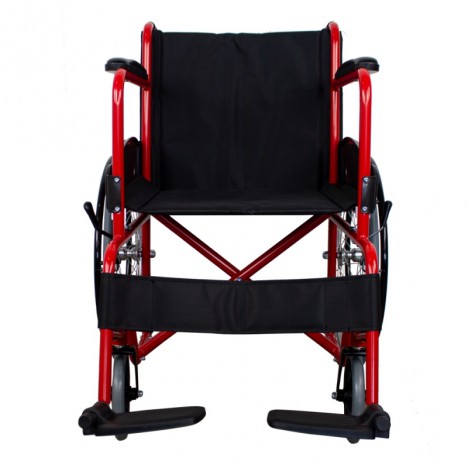 Fauteuil roulant pliant Alcazaba. Accoudoirs et repose-pieds fixes.