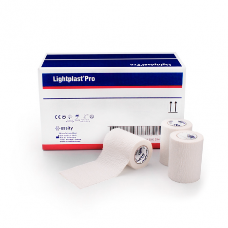 Lightplast Pro 5 cm x 2,5 mètres : Bande élastique adhésive Boîte de 32 unités