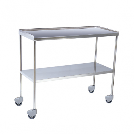 Mesa Inox. Superior con Reborde Inferior Liso Largo 120