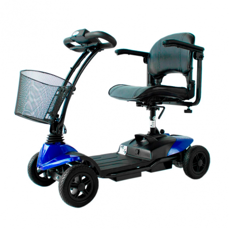 Scooter eléctrico con 4 ruedas Compacta y Desmontable Color Azul Modelo Virgo